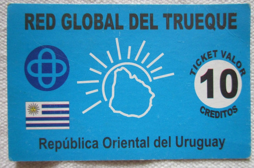 Billete Trueque Uruguay 10 Creditos Nodo Cordon