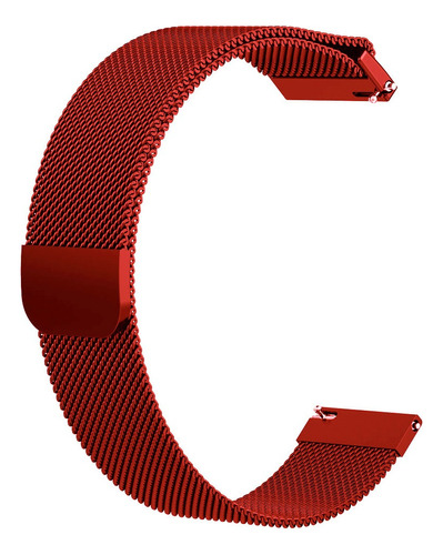 Pulseira Milanese Compatível Com Amazfit Galaxy Watch 20mm Cor Vermelho