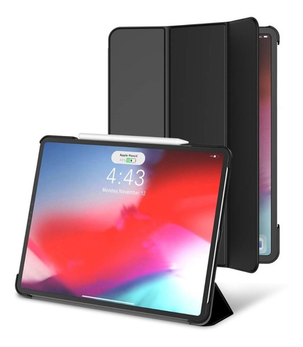 Case Jetech Para iPad Pro 12.9 2018 Siliconado Mate Black