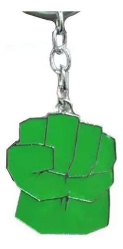 Chaveiro De Metal 4,5cm 1 Unidade Mão Do Hulk Avengers Verde