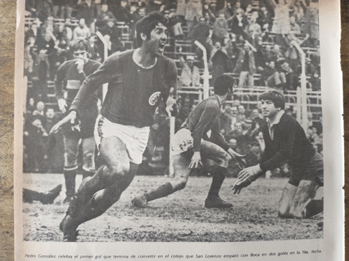 Recorte San Lorenzo Pedro González Festejo 1970 (d)