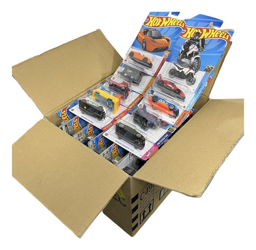 Caja De Carritos Hot Wheels 72 Piezas Vehículos A Escala