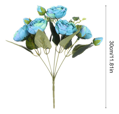 . Bouquet De Peonías, Rosas Artificiales, Flores