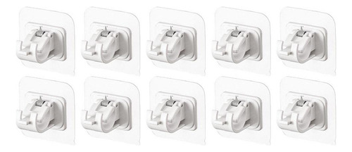 Soportes De Barra De Cortina Hardware Puertas Ganchos Blanco