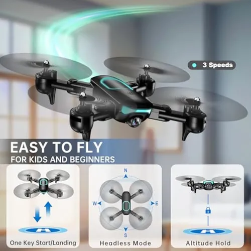 Drone Redrie Con Cámara De 1080p Para Principiantes,