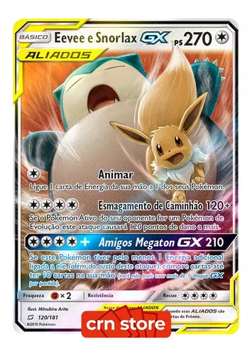 Kit Carta Pokémon Todas Evoluções Do Eevee