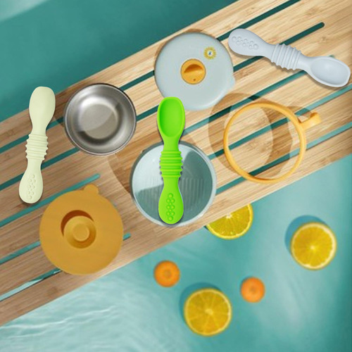 Cucharas Para Bebe De Silicona,juego De 6 Cucharas