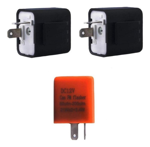 3x 12v 2 Pines De Frecuencia Ajustable Led Flasher Relay