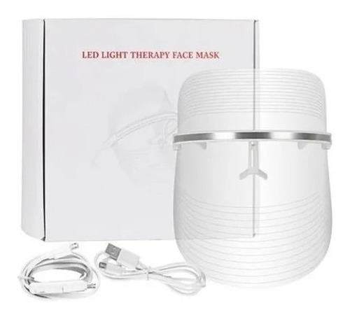 Imagen 2 de 9 de Mascara Led Facial Tratamiento Anti Acne 3 Luces Fotones