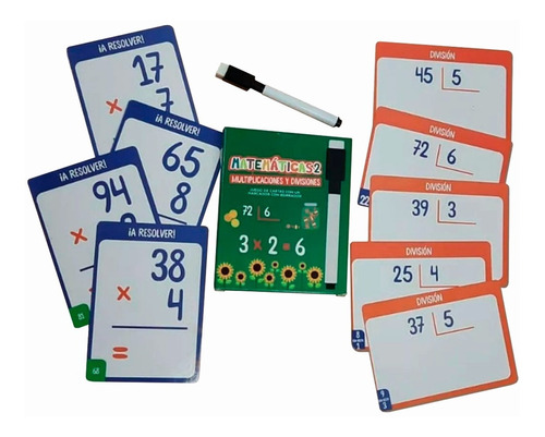 Cartas Matemáticas División Multiplicación Juego Didáctico