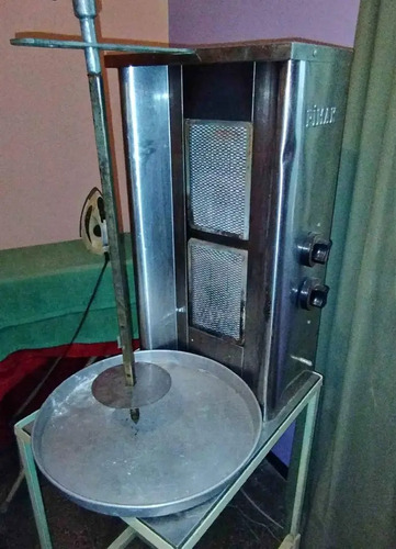 Máquina De Shawarma A Gas Con Sistema Giratorio Manual.