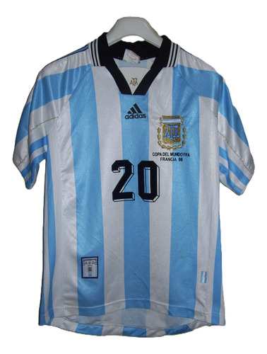 Seleccion Argentina Adidas Copa Del Mundo 1998 #20 Gallardo (Usado)