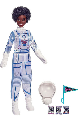 Boneca Barbie Astronauta Traje Espacial Negra - Mattel Gyk00