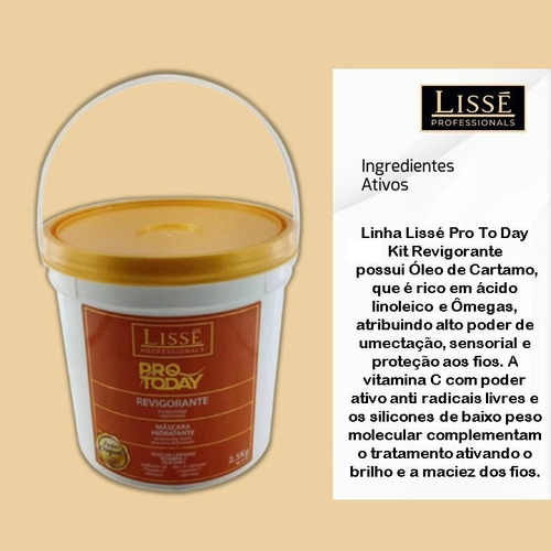Imagem 3 de 8 de Máscara Revigorante 2,5kg + Máscara Nutrição Lissé 2,5kg