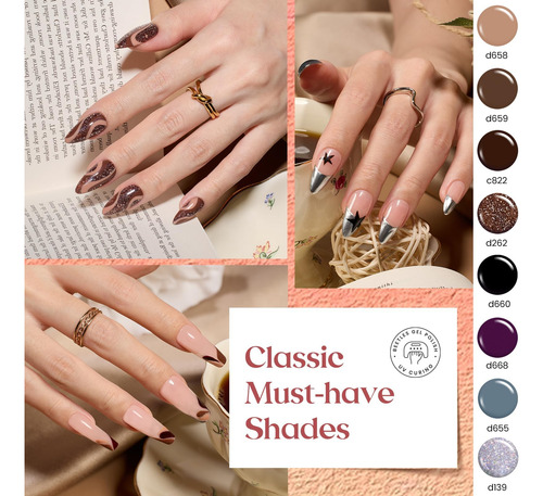 Beetles Gel Polish Liner Arte De Uñas, 50 Colores Spring Sum