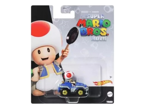 Mario Kart Hot Wheels 2023 Mix 6 Vehicle - Movie Toad