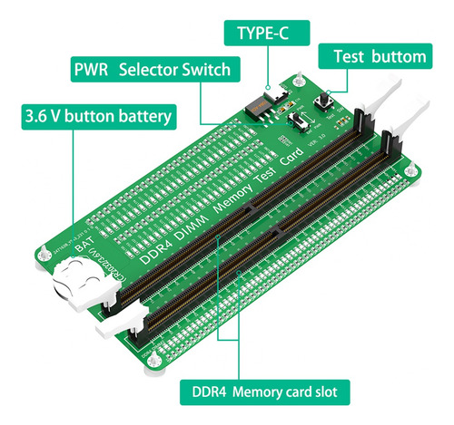 Testador De Memória Ddr4 Com Trava Longa, Computador Desktop