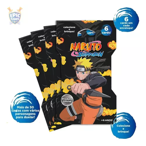 JOGO DE CARTAS RANK CARDS COLECIONAVEIS NARUTO SHIPPUDEN REF: 1209 6 ANOS +  - Colorido