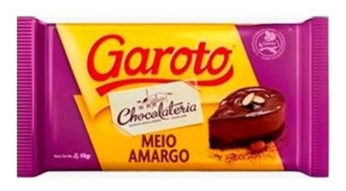Chocolate Garoto Meio Amargo 2,1kg