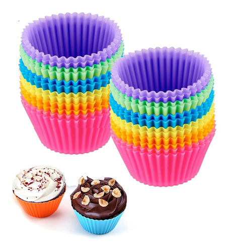 Tazas Reutilizables De Silicona Para Hornear Cupcakes, Paque