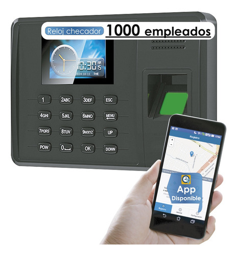 Timework Reloj Checador Biométrico, Usb Y Red, App Opcional