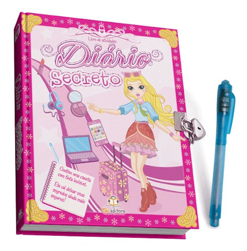 Diário Secreto Com Cadeado E Caneta Blu Editora 146-1