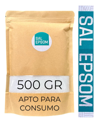 Sulfato De Magnesio Usp O Sal Epsom Comestible 500 Gr