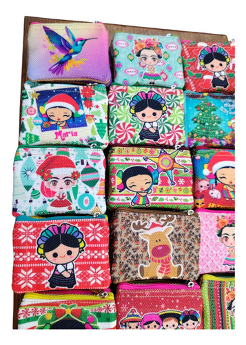 10 Monederos Cartera Yute Imágenes Surtidos 11.5x8 Cm