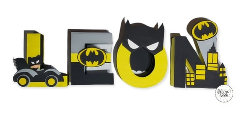 Letras 3d Batman | Superhéroes | Decoración Mesa Candy Bar