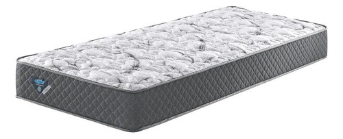 Box Solteiro Linho Cinza 88x188 Com Colchão Adapto Ecoflex