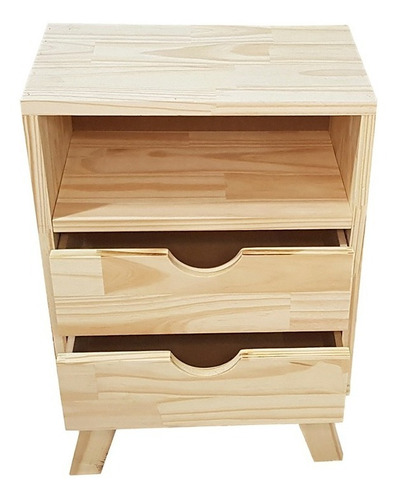 Imagen 9 de 10 de Combo De 2 Mesa De Luz Pino Y Melamina - Escandinava Nordica