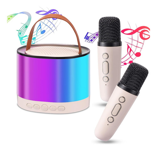 Parlante Portátil Bluetooth Rgb Karaoke K52 + Micrófono Azul