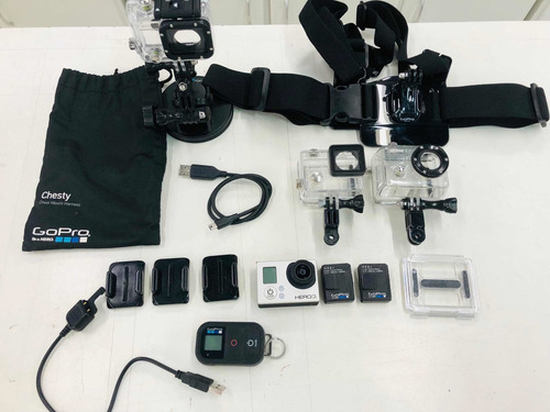 Go Pro Hero 3 Com 2 Baterias E Acessorios Originais 16 Gb