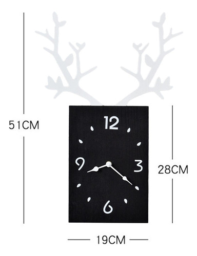 Reloj De Pared De Madera Minimalista, Diseño Elegante Negro