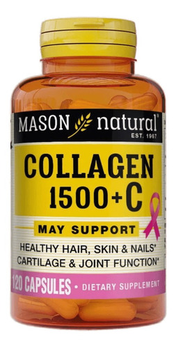 Suplemento em cápsula Mason natural  Collagen 1500 colágeno Collagen 1500 em pote 120 un