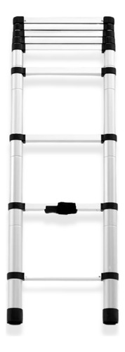 Escalera de aluminio recta BYNOX DI-ESCTLS-26 plateada y negra