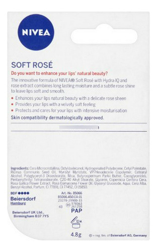 Pack De Nivea Lip Soft Rose: Hidratación Y Color Suave