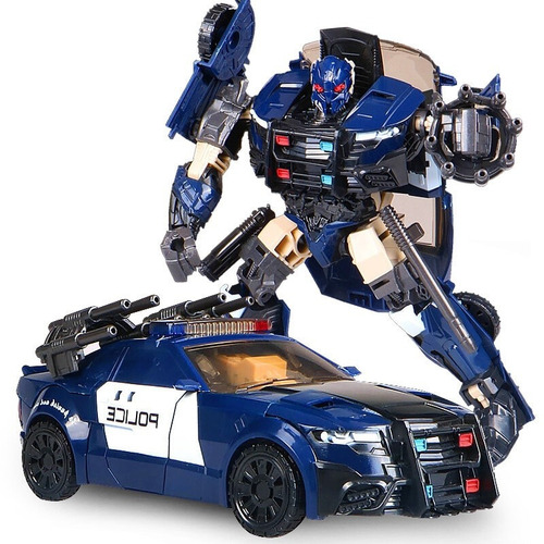 Boneco Transformers Barricade Tf5 Robô E Carro Polícia 19 Cm