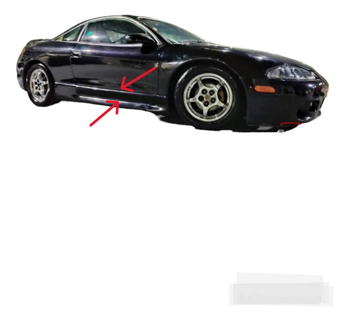 Moldura Para Puerta Lado Derecho Mitsubishi Eclipse 97-99 Negro