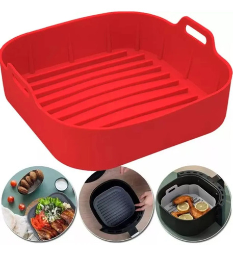 Forma De Silicone Para Air Fryer Fritadeira Forro Reutilizavel