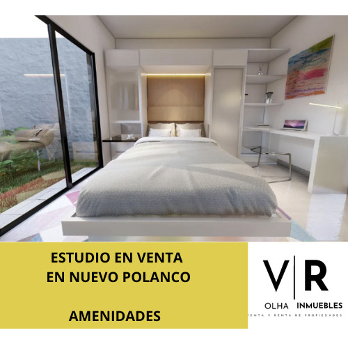 Estudio En Venta En Nuevo Polanco, Inversión, Amenidades