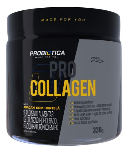 Pro Collagen 330g - Abacaxi Com Hortelã