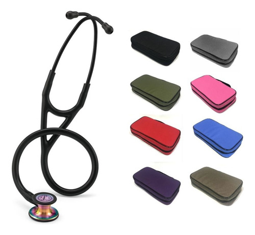 Fonendoscopio Littmann Cardiology Iv Negro-arcoiris 6165 + E