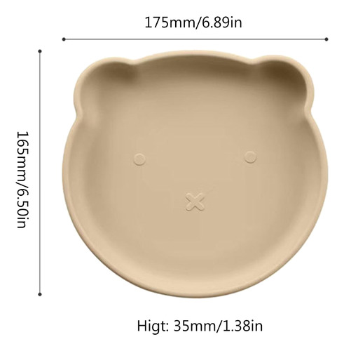 Placa De Succión Para Animales (bn) De Silicona Para Niños,