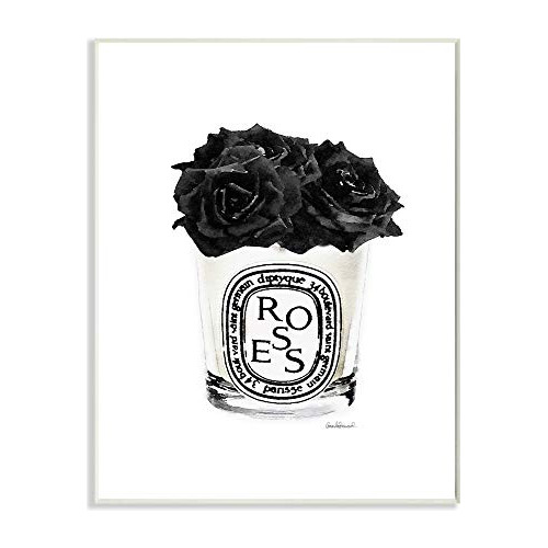 Arte De Pared De Rosa De Moda Vidrio Negro, Diseño De ...