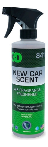 3d New Car Scent Aromatizante Carro Nuevo, 16oz Elimina Olores, 473ml, Fragancia Concentrada De Larga Duracion