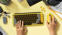 Comprar Teclado Mecánico Logitech Pop Keys C\u002Femojis Mist Usb - Mac