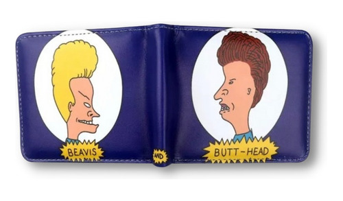 Billetera Ecocuero / Pu - Diseño Beavis Y Butt-head - Azul