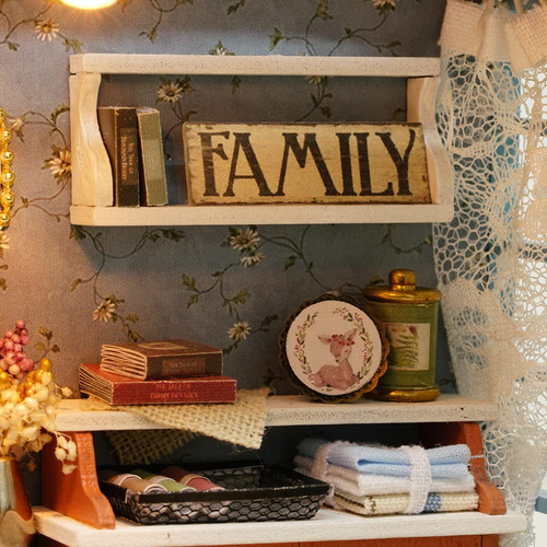Hosioe Kit De Casa De Muñecas En Mitura Diy Realista Mini