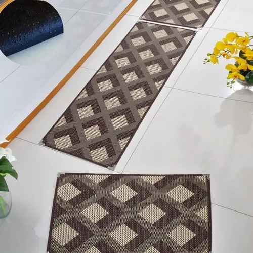 Jogo de Cozinha sisal Antiderrapante com 3 Peças - Preto e Bege KS70 -  Viivatex - Site de tecidos para sofá, cortinas, papel de parede e móveis